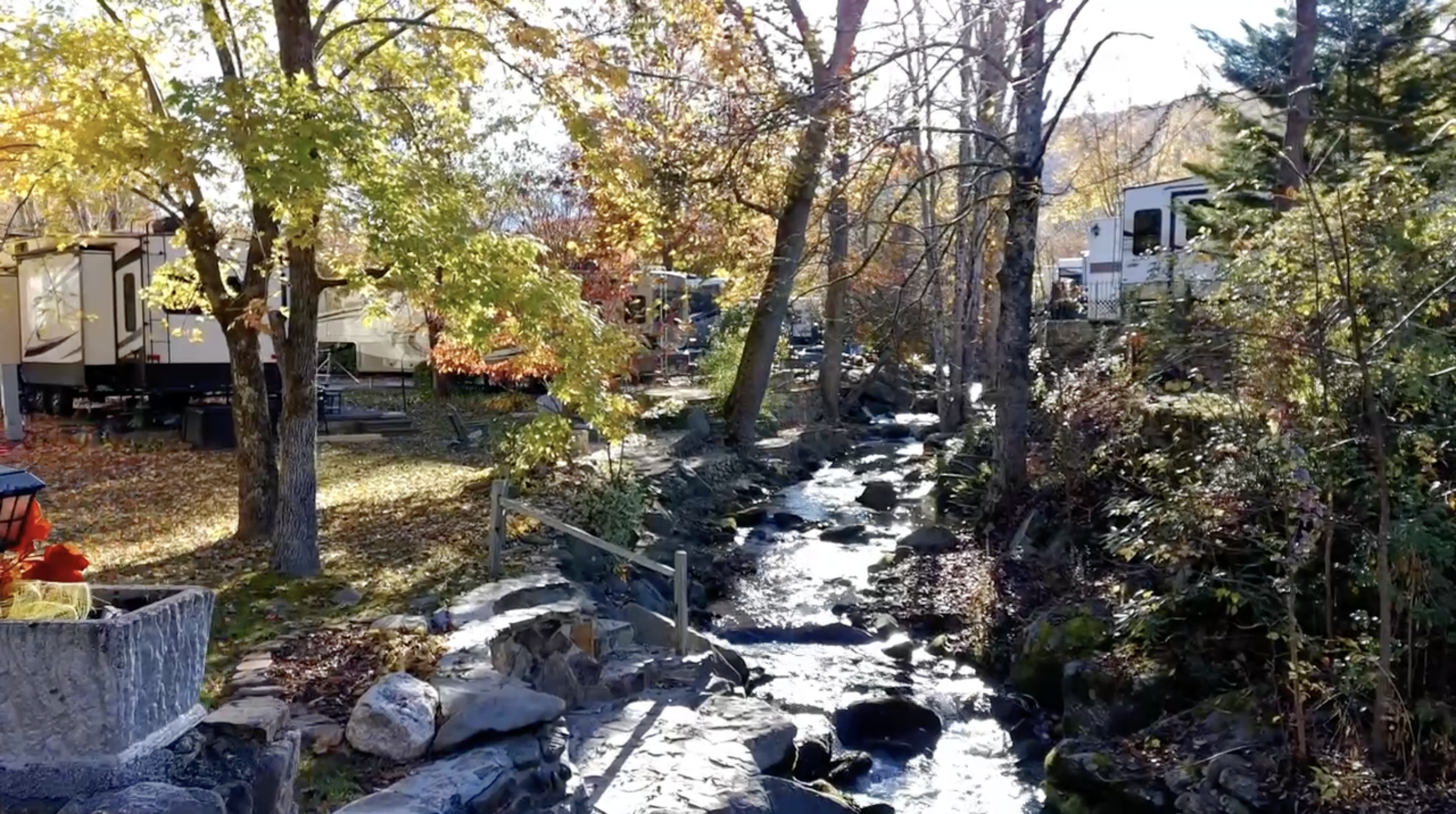 Outdoor Resorts Gatlinburg wooded resort road
